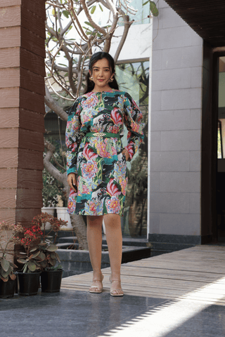 Puff Sleeves Dress