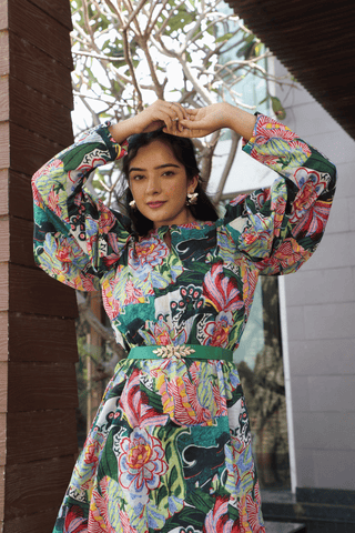 Puff Sleeves Dress