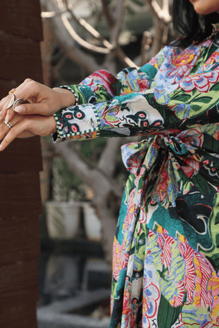 MEHEK Floral shirt 
dress
