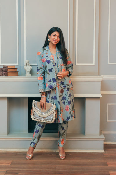 Printed Co-ord With Jacket