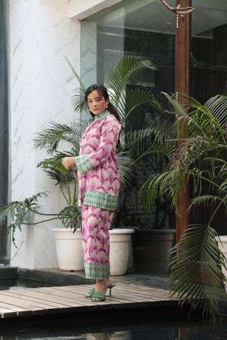 MAGENTA  PRINTED CO ORD SET