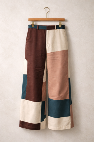 Artas Block Peacock Trousers