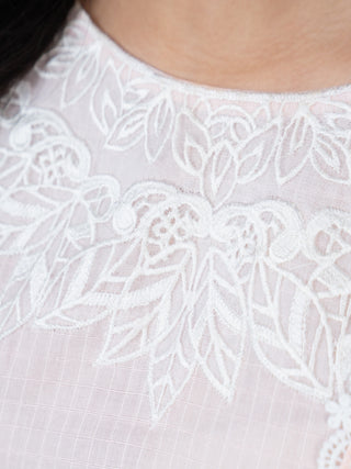 Peach Lawn Embroidered Kurta Set | With Dupatta | For Women