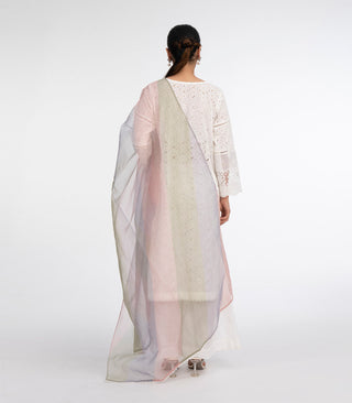 White chikankari suit
