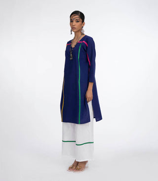 Royal Blue ikat cotton co-ord set