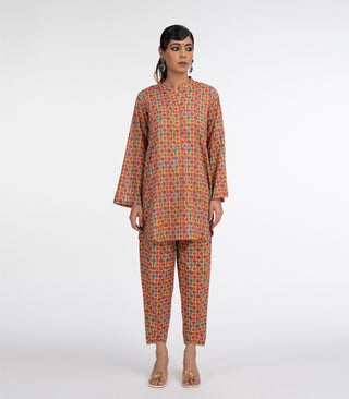 Yellow Lawn short co-ord set