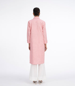 Baby pink long lawn kurta