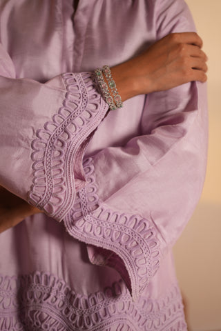 Lilac Dola Silk Fasri Salwar Set