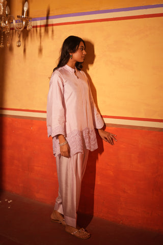 Lilac Dola Silk Fasri Salwar Set