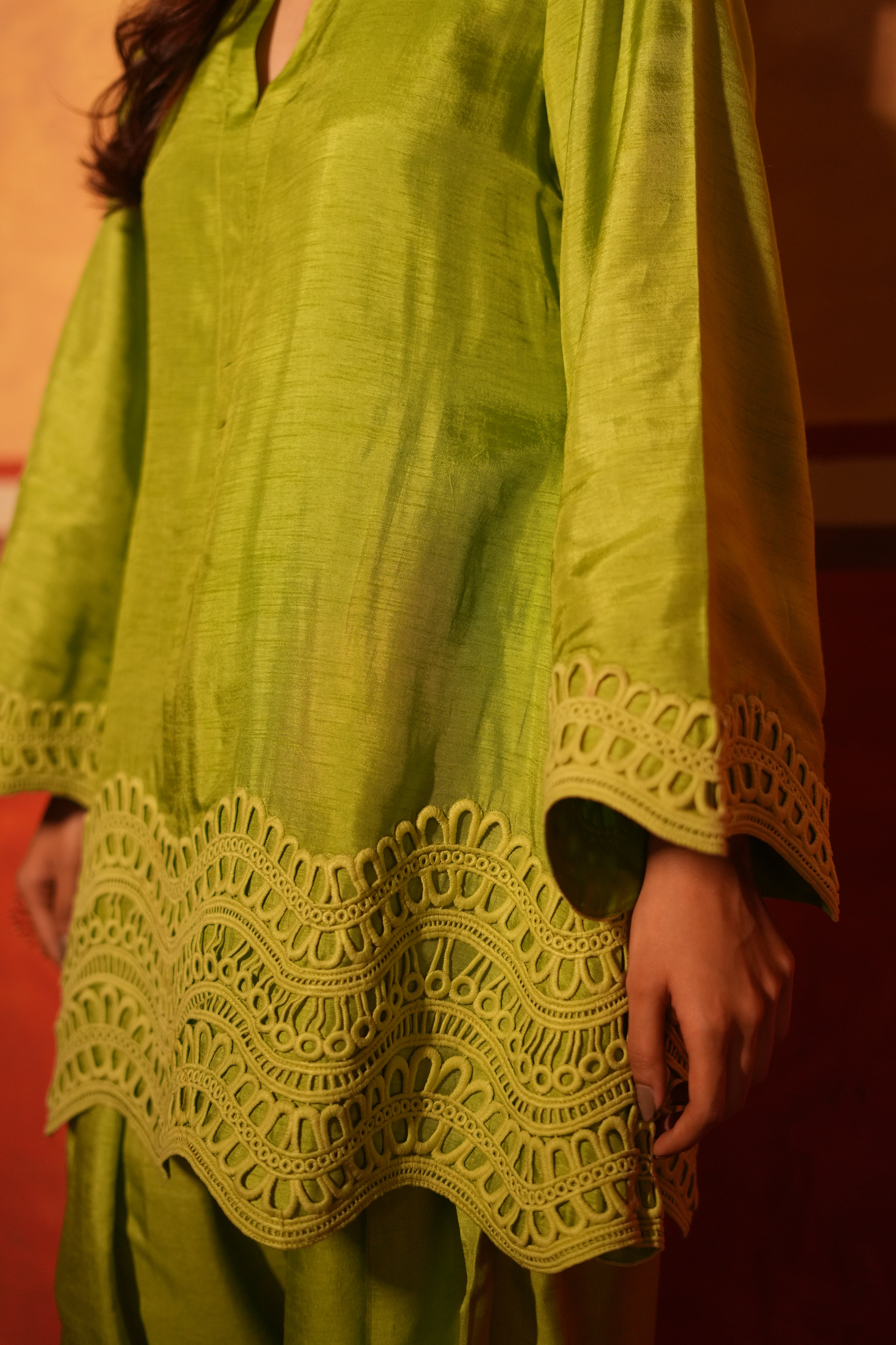 Parrot Green Dola Silk Farsi Salwar Set House Of Shrusha Parrot Green Dola Silk Farsi Salwar Set House Of Shrusha