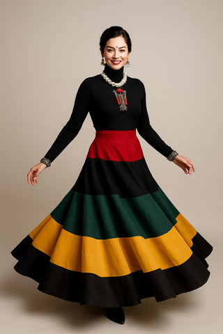 Multicolor Long Skirt