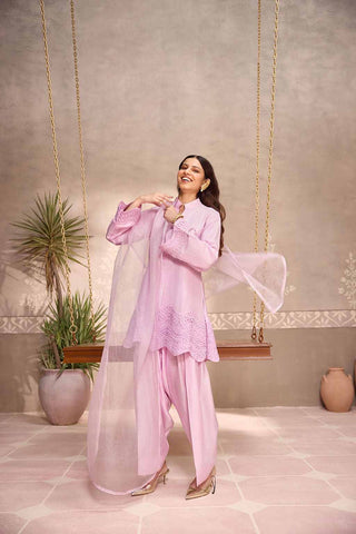 Lilac Dola Silk Farsi Salwar Set