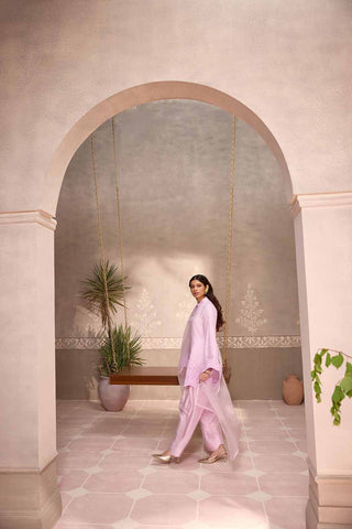 Lilac Dola Silk Farsi Salwar Set