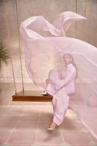 Lilac Dola Silk Farsi Salwar Set