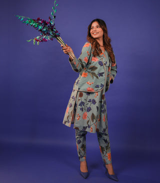 PRINTED CO- ORD WITH JACKET