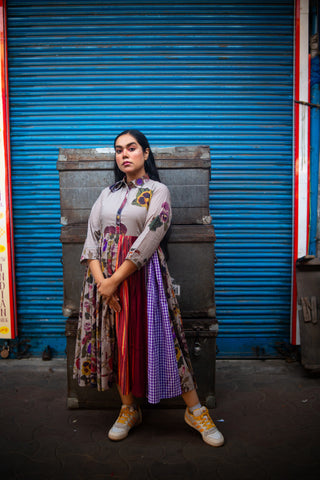 Multicolor Cotton Printed Dress