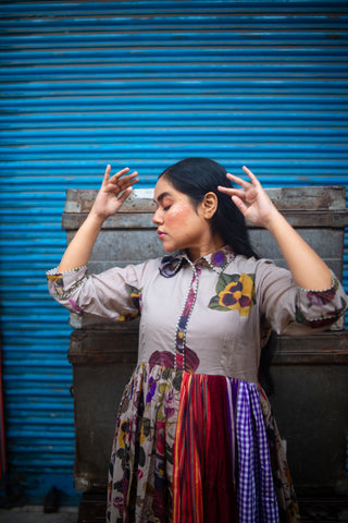 Multicolor Cotton Printed Dress