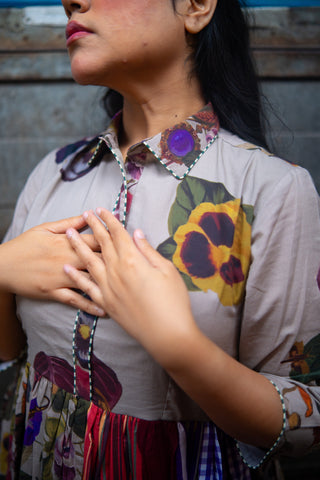 Multicolor Cotton Printed Dress