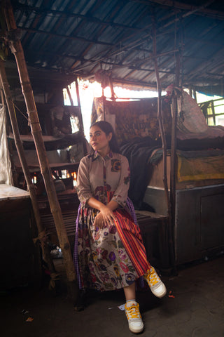 Multicolor Cotton Printed Dress