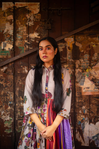 Multicolor Cotton Printed Dress