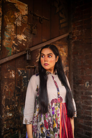 Multicolor Cotton Printed Dress