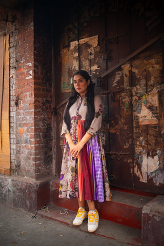 Multicolor Cotton Printed Dress