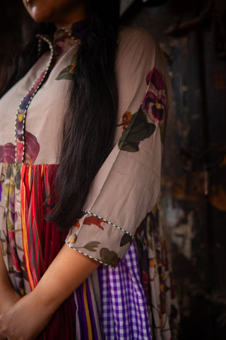 Multicolor Cotton Printed Dress