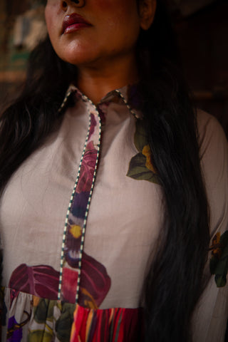 Multicolor Cotton Printed Dress