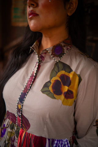 Multicolor Cotton Printed Dress