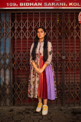Multicolor Cotton Printed Dress