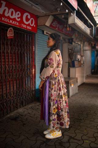 Multicolor Cotton Printed Dress