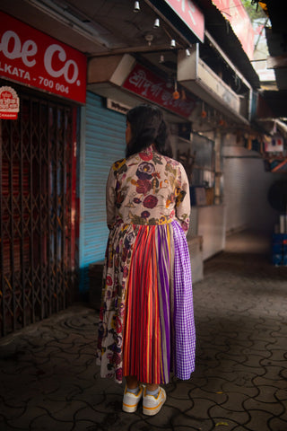 Multicolor Cotton Printed Dress