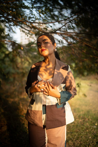 Art‑Block Peacock Cotton Co‑Ord(Set of 2)