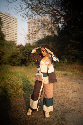 Art‑Block Peacock Cotton Co‑Ord(Set of 2)