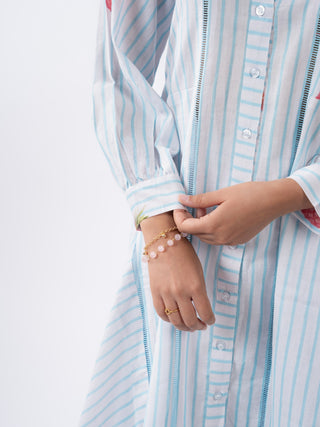 Firozi Stripe flayered Co-ord Set