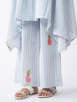 Firozi Stripe flayered Co-ord Set