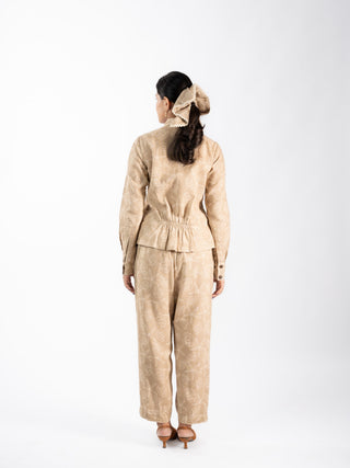 Natural Jute Co-Ord Set (Jacket & Trouser)