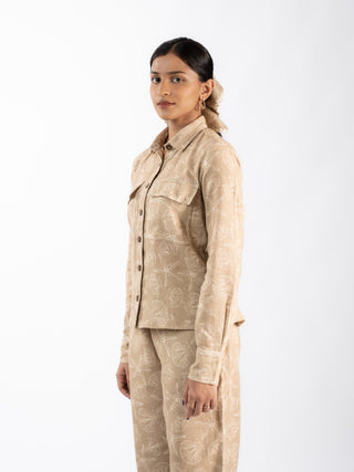 Natural Jute Co-Ord Set (Jacket & Trouser)