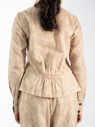 Natural Jute Co-Ord Set (Jacket & Trouser)