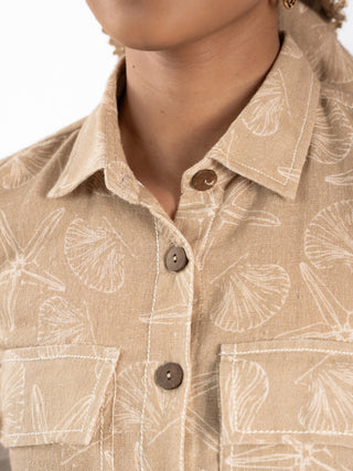 Natural Jute Co-Ord Set (Jacket & Trouser)