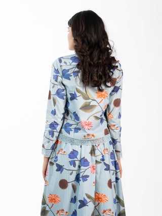 PRINTED SKIRT & SHIRT CO ORD SET