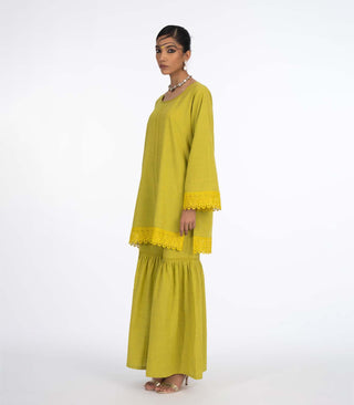 Lime Green Cotton Co-Ord Set