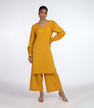 Mustard yellow cotton co-ord set