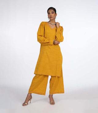 Mustard yellow cotton co-ord set