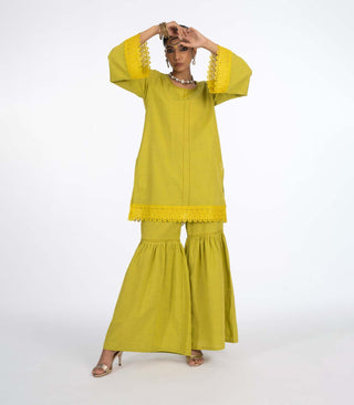 Lime Green Cotton Co-Ord Set