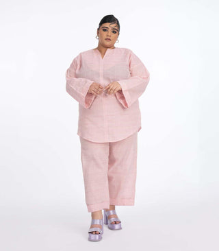 Baby Pink Linen short co-ord set