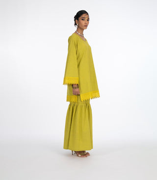 Lime Green Cotton Co-Ord Set